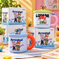 500ml Cartoon Kids Mug with Lid & Character Handle