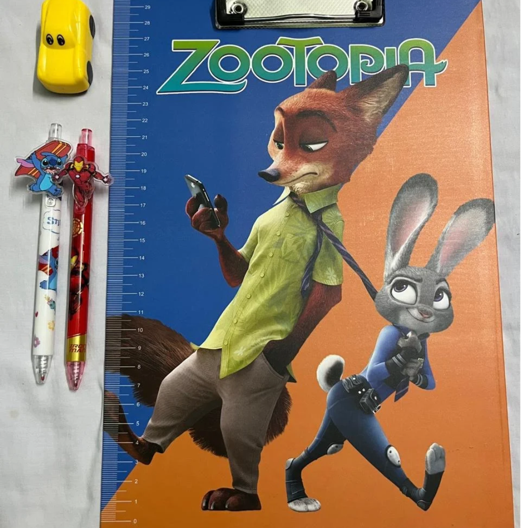 Disney Zootopia Kids Examination Board – Judy Hopps & Nick Wilde A4 Clipboard with Ruler Edge